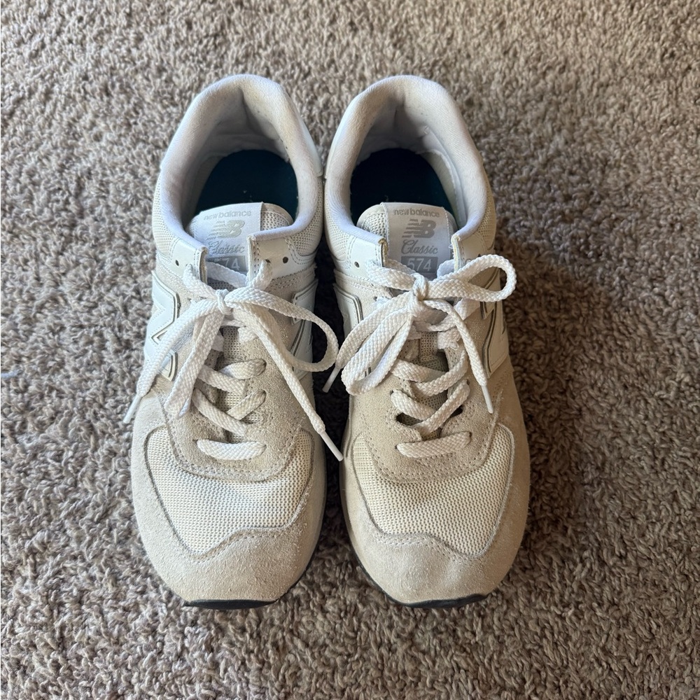 New Balance 574 Cream